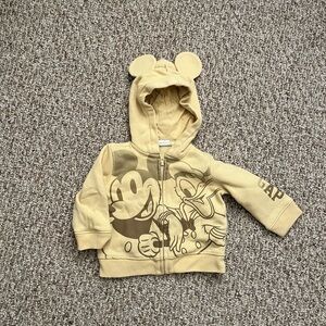 Disney and Gap Mickey and Donald hoodie 6-12m